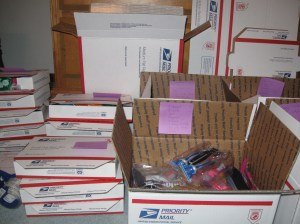 photo of priority mail packages